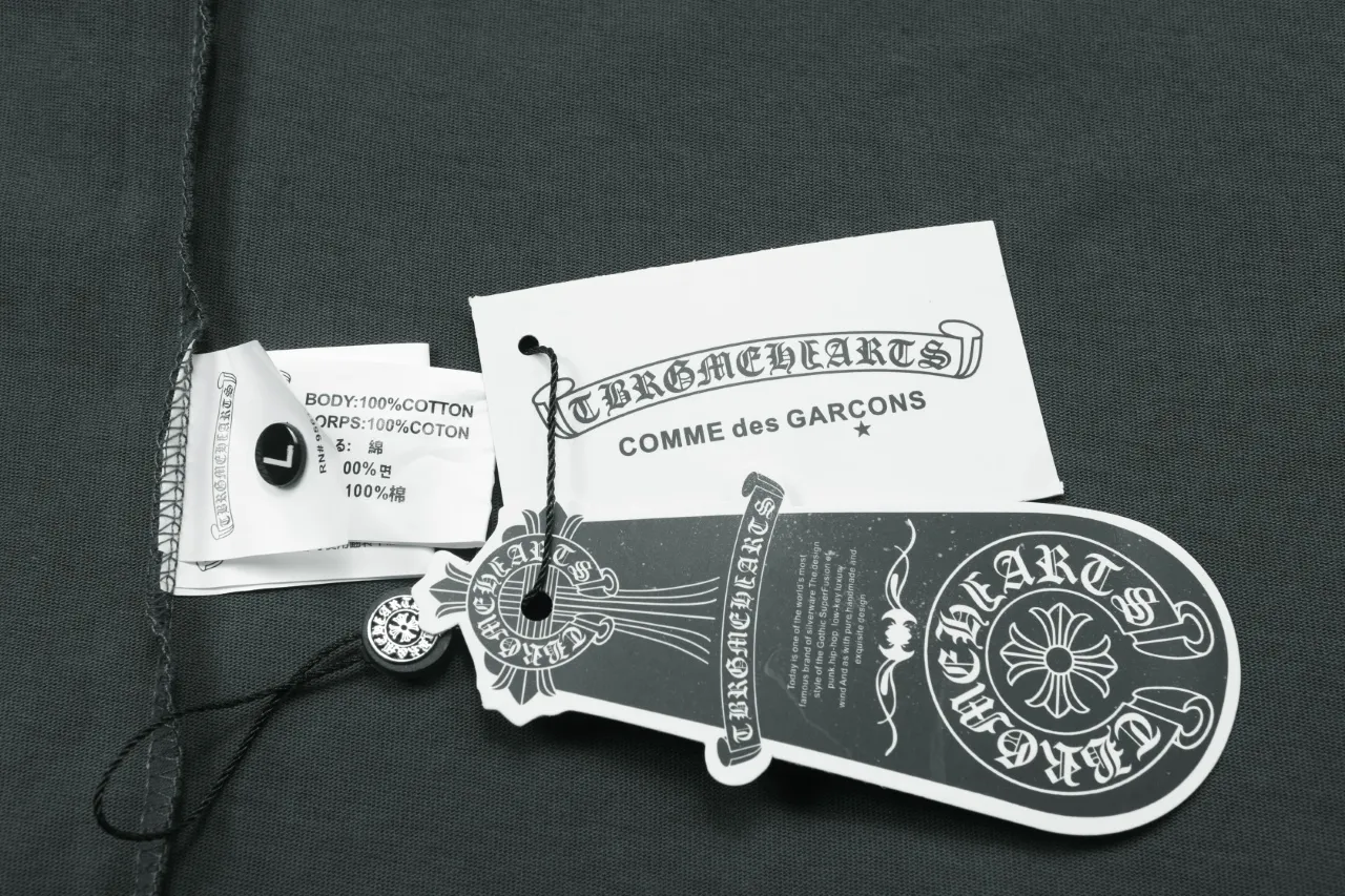 P150 Chrome Hearts Chrome Hearts Embroidered Short Sleeve Size: SMLXL Color: Apricot Gray